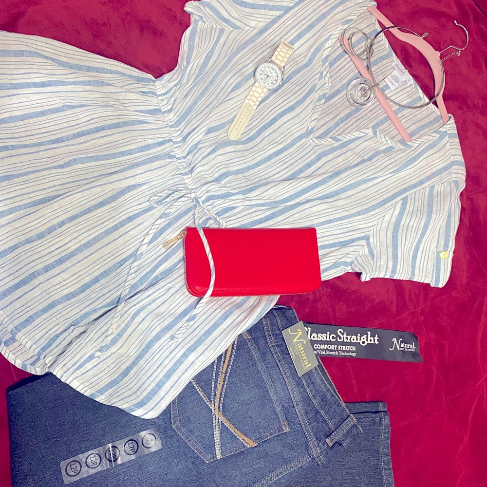 Striped Boho Blouse (sold/$price separately)